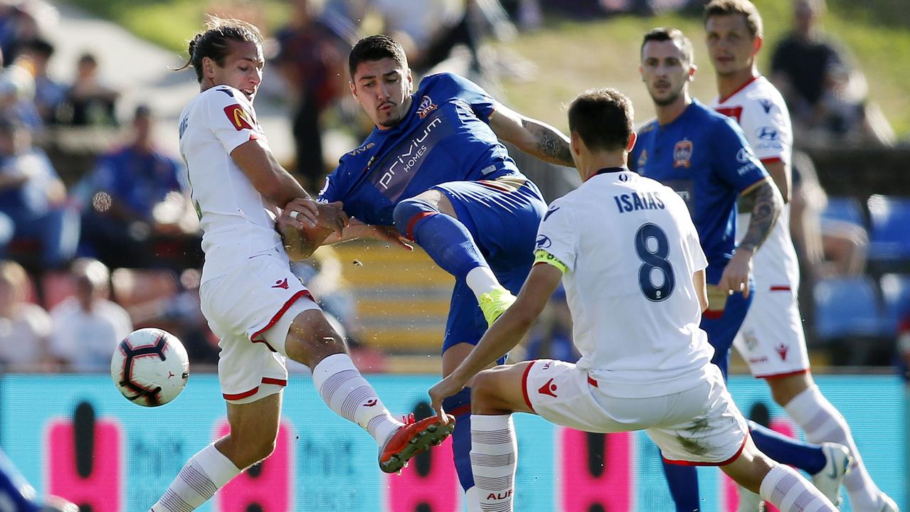 The Newcastle Jets were held 0-0 by Adelaide United.