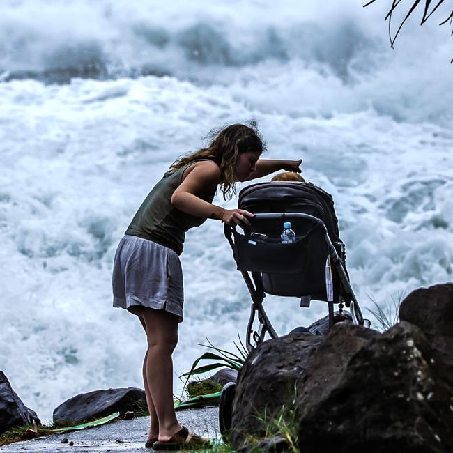 Cyclone Alfred at Snapper Rocks. Picture: Nigel Hallett