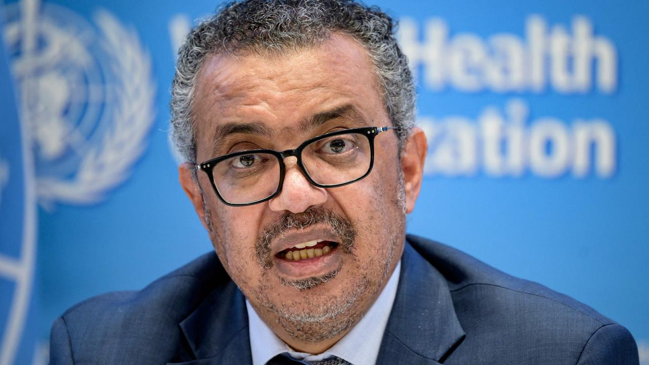 World Health Organisation (WHO) Director-General Tedros Adhanom Ghebreyesus. Picture: Fabrice Coffrini / AFP