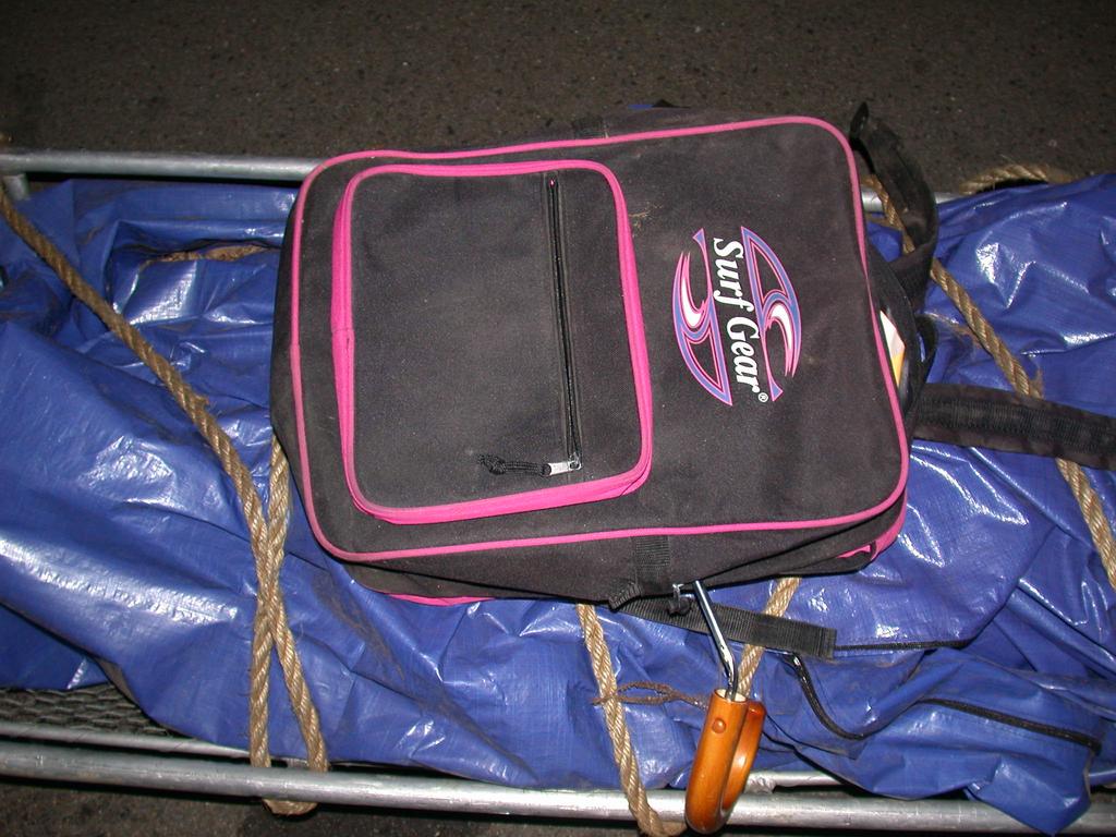 Backpack found with the man at Echo Point in 2004. Picture: Sam Ruttyn