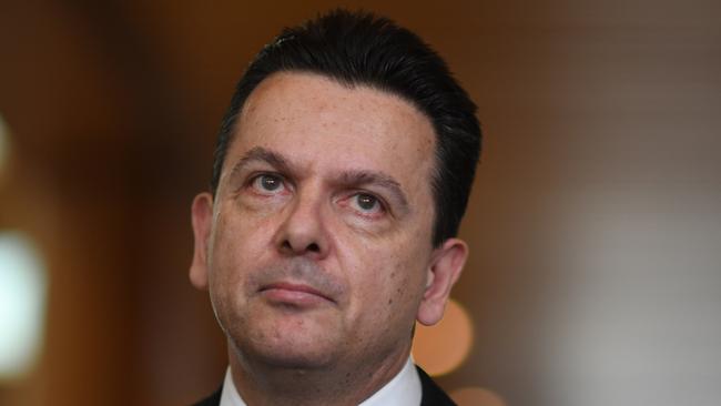 SA Best leader Nick Xenophon has emphatically rejected Ms Low’s claims. Picture: Lukas Coch/AAP