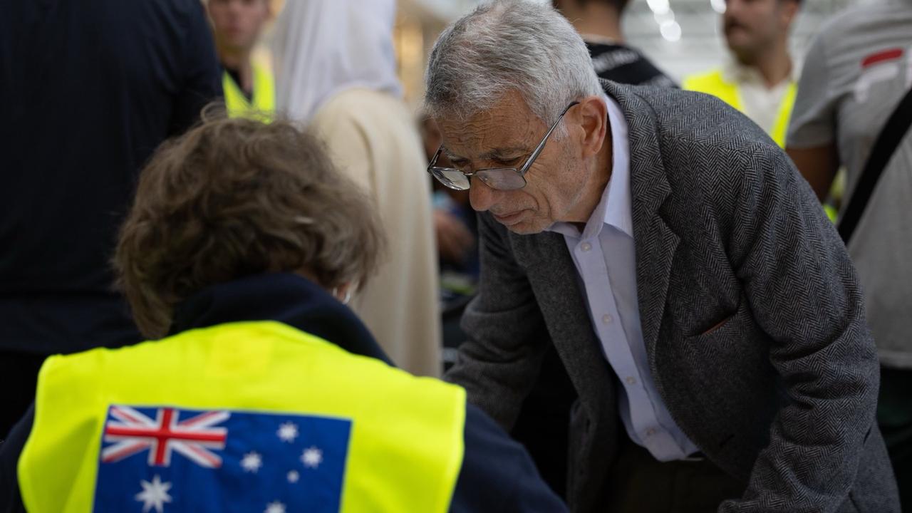 Australian government officials assisting Australians to depart Lebanon on two government-supported charter flights from Beirut Airport to Larnaca, Cyprus on Sunday 6 October 2024.