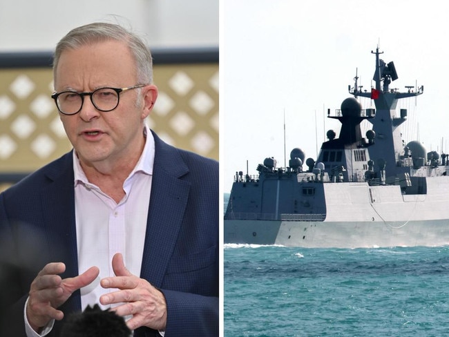 Prime Minister Anthony Albanese has played down suggestions of sanctions or trade restrictions against China, after the superpower failed to give a satisfactory response on why three warships were undertaking live fire testing off the coastline.