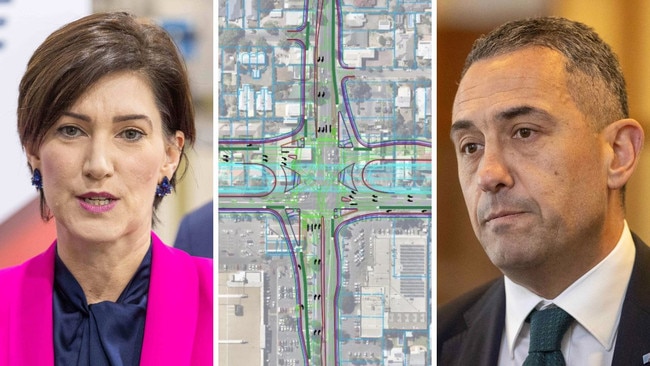 Confidential expert reports, prepared for the former Marshall Liberal state government, show taxpayers faced a potential $579m bill to expand two busy Cross Rd intersections.