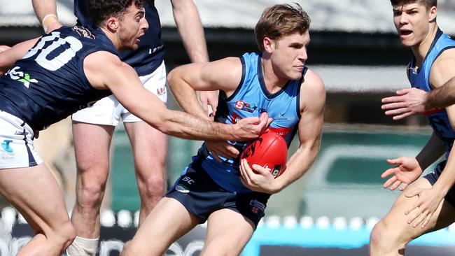 Sam Colquhoun in action during his time with Sturt. Picture: Sarah Reed