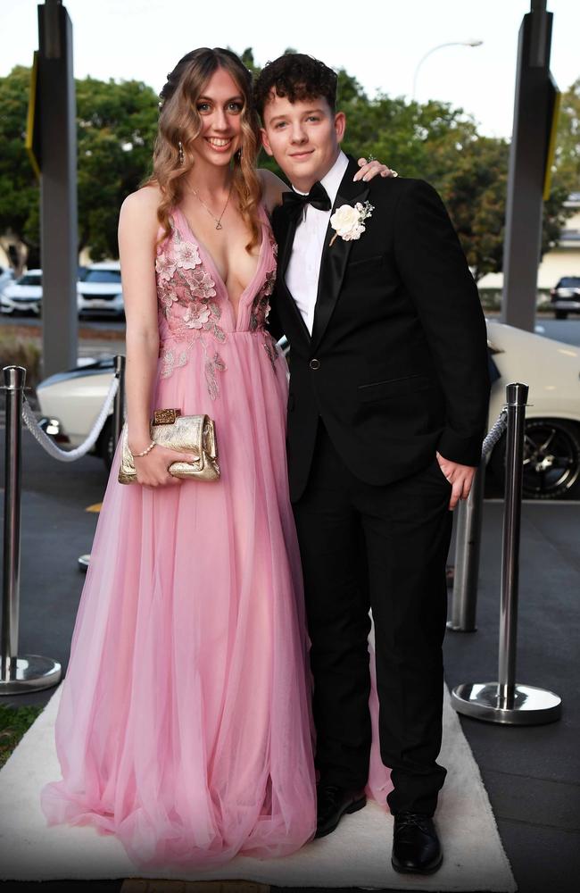 Latisha Ling and Jasper Snoswell at year 12 formal, Nambour Christian College. Picture: Patrick Woods.