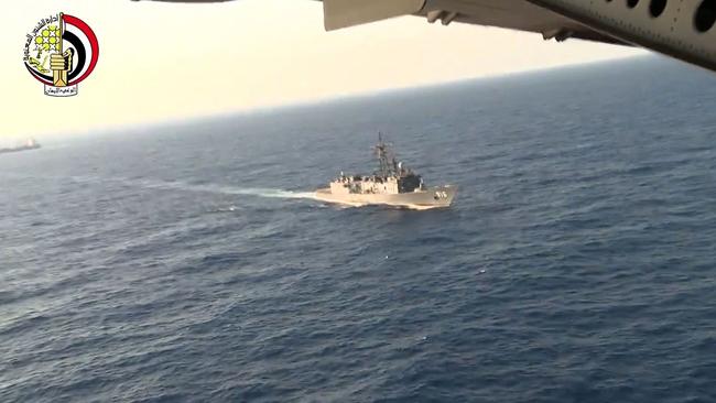 The Egyptian military has been scouring the  Mediterranean Sea for debris.