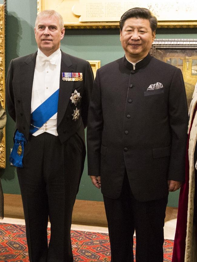 Andrew with President Xi of China during his state visit to Britain in 2015. Picture: Jack Taylor//AFP/Getty Images