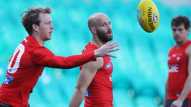 Jarrad McVeigh’s return has also been a key to the Swans’ turnaround. Picture: Phil Hillyard