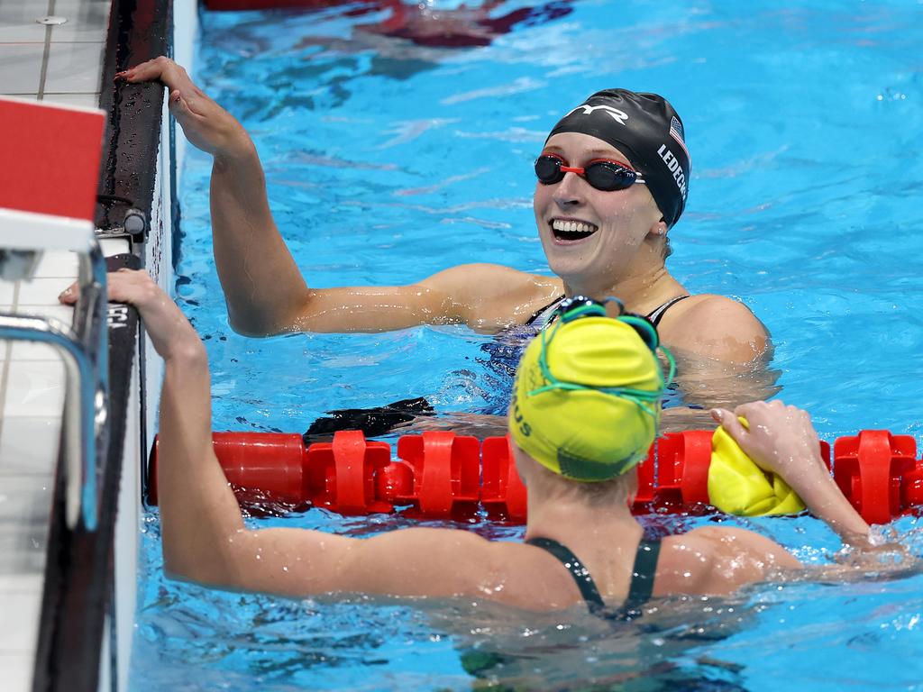 Titmus said Ledecky had set an “incredible standard”. Picture: Getty Images