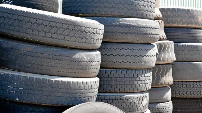 File photo of stacked tyres. Picture: Lou O'Brien