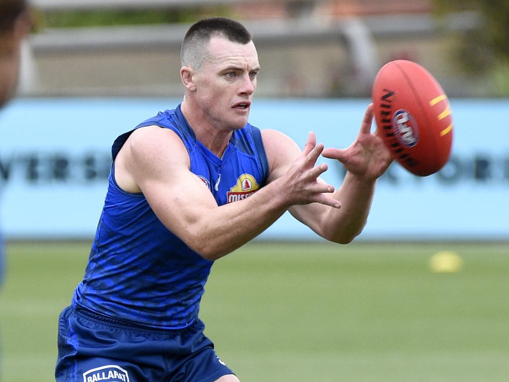 VFL star Dom Brew at Bulldogs training. Picture: Andrew Henshaw