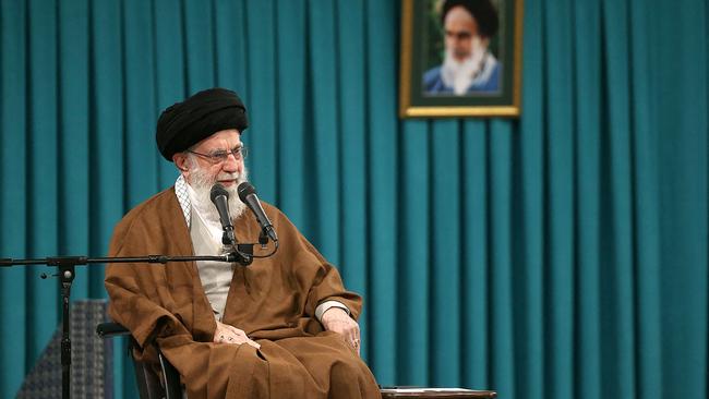 Iran's Supreme Leader Ayatollah Ali Khamenei addresses Iranians. Picture: AFP.