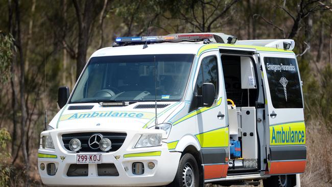 Queensland Ambulance Service on scene of an accident. Photo Brenda Strong / The Observer