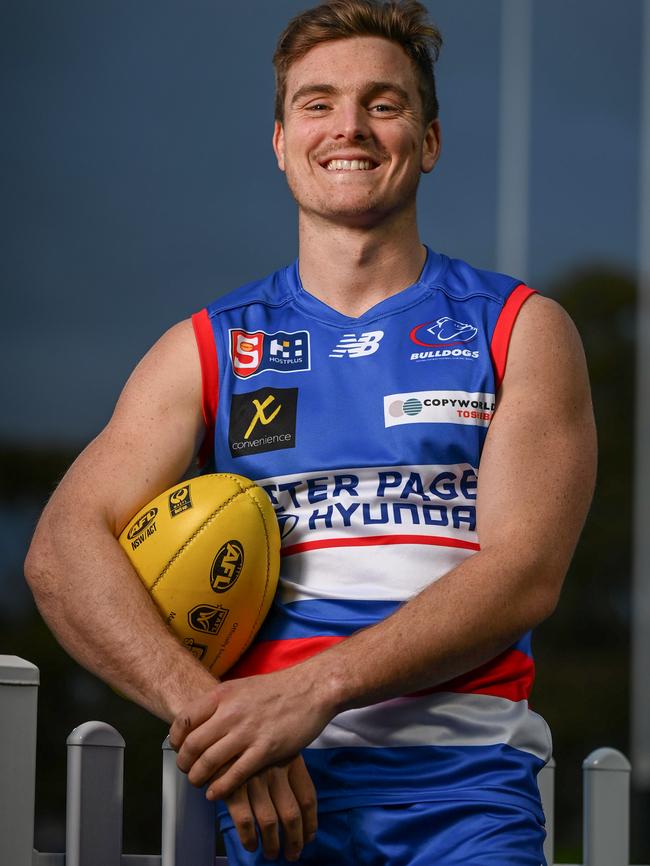 Central District star Harry Grant at Elizabeth Oval. Picture: Naomi Jellicoe