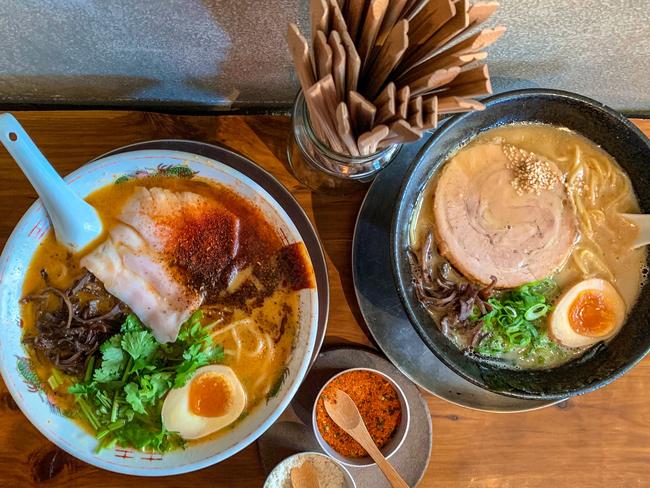 Chaco Bar’s selection of ramen. Picture: Jenifer Jagielski