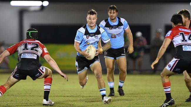 Jayden Sneddon at Northern Sharks takes on Litchfield Bears in Round 8 of the 2023 NRL NT season. Picture: Pema Tamang Pakhrin