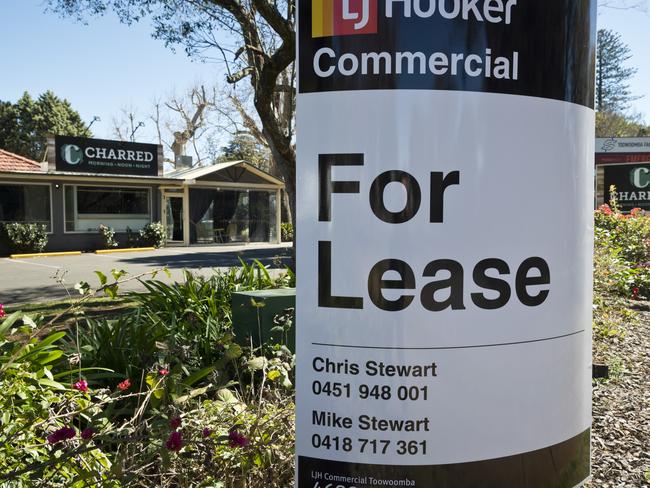 A for lease sign is seen at the site of Charred restaurant, Monday, August 24, 2020. Picture: Kevin Farmer
