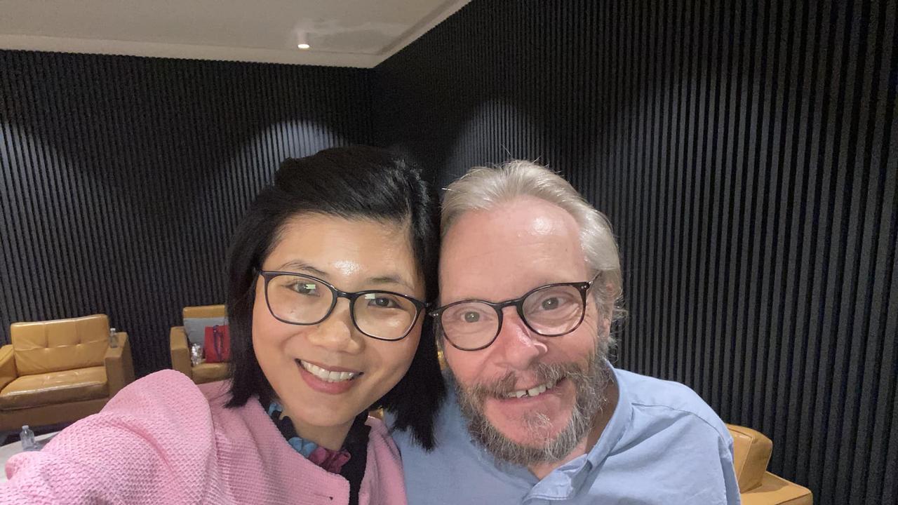 Australian economist Sean Turnell has returned home to Australia where he reunited with his wife Ha Vu. Picture: Facebook