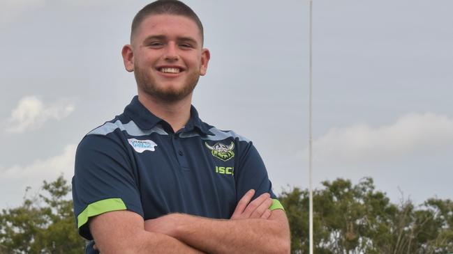 Levi Love, a student of St Patrick's College in Mackay, is a Canberra Raiders academy prospect. September 1, 2021. Picture: Matthew Forrest