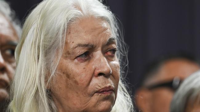 CANBERRA, AUSTRALIA – MARCH 23: Prof. Marcia Langton and members of the Referendum Working Group hold a press conference at Parliament house in Canberra. Picture: NCA NewsWire / Martin Ollman