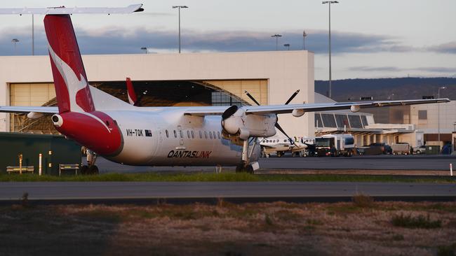 The NZ travellers had arrived at Adelaide Airport over the past two days from Sydney as part of the formal bubble, which included New South Wales. Picture: Mark Brake