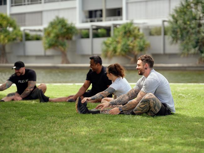 Veterans connect and share experiences during a wellbeing sessionÃ¢â¬âone of many initiatives aimed at easing the transition from military to civilian life. Picture: Salute for Service / Supplied.