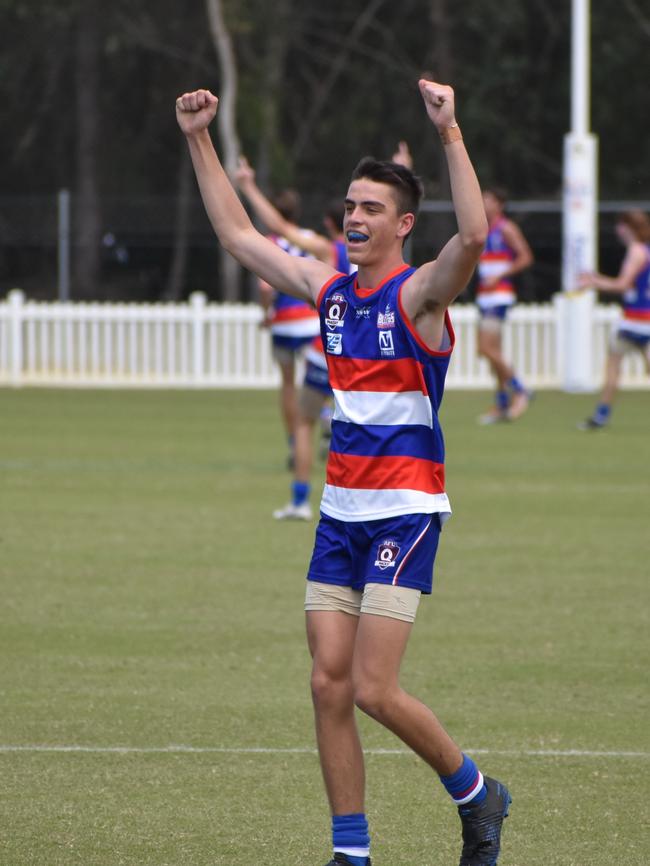 Moranbah Bulldogs wins the u17s AFL grand final at Magpies Sporting Club, Mackay, September 11, 2021. Picture: Matthew Forrest