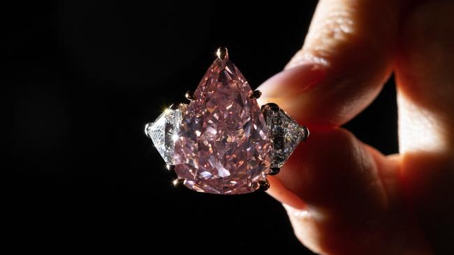 Pink diamonds are some of the rarest in the world. Picture: Fabrice Coffrini / AFP