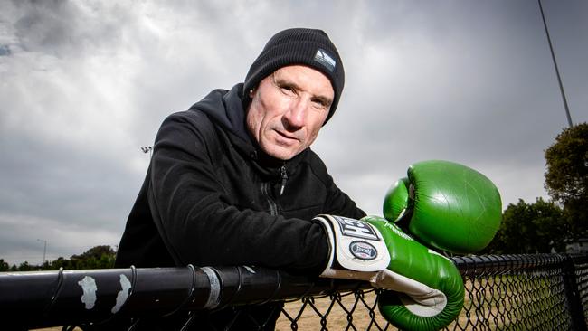 Boss during a fitness training session at McKinnon Reserve in Melbourne.