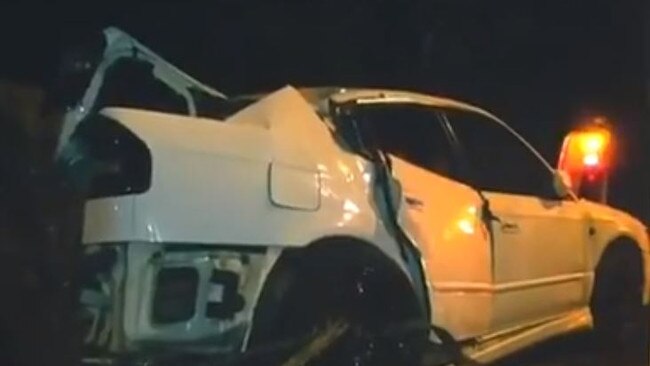 One of the cars involved in the two-car crash. Picture: The Today Show