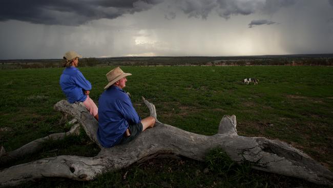 Graziers watching heavy rainfall on the horizon. Picture: Liam Driver