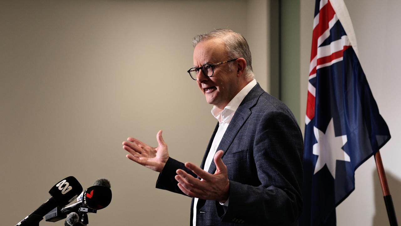 Australian Prime Minister Anthony Albanese delivers a press conference in Cairns, Far North Queensland, following the American President Joe Biden's withdrawal from the 2024 presidential race. Picture: NewsWire / Brendan Radke