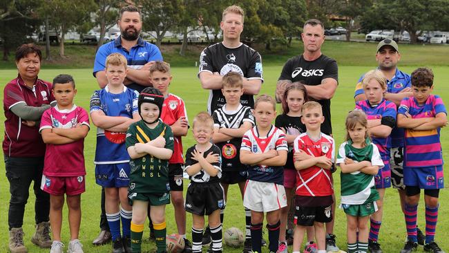 Kids and officials in the Manly district, including Manly Cove, Narraweena, Narrabeen, Christian Brothers, North Curl Curl, Mona Vale, Harbord and Forestville came together to voice their concerns about the changes coming into effect in local footy in 2023. Picture: Peter Bowes