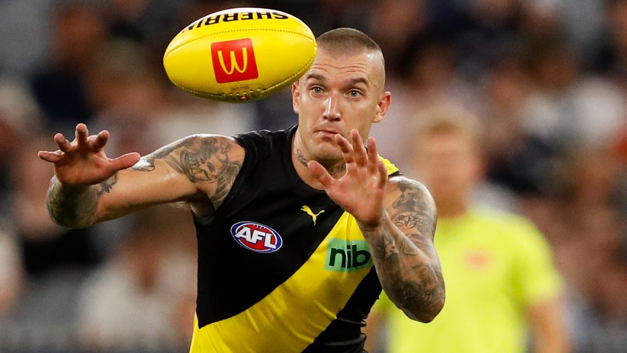 Dustin Martin performed strongly in another training session on Friday. Picture: Dylan Burns/AFL Photos via Getty Images