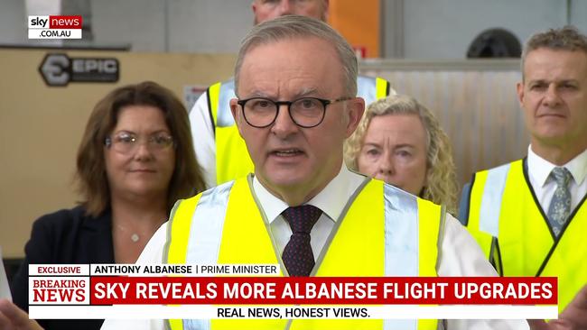 Anthony albanese press conference at NSW TAFE's Hunter campus on Tuesday 29th, October 2024. Picture: SKY NEWS