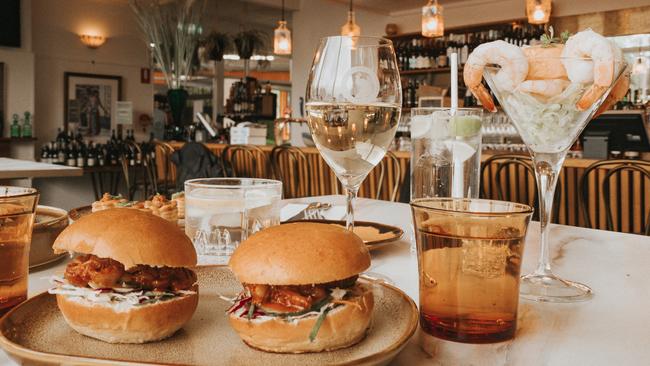 BBQ pork sliders and the classic prawn cocktail. Picture: Supplied.