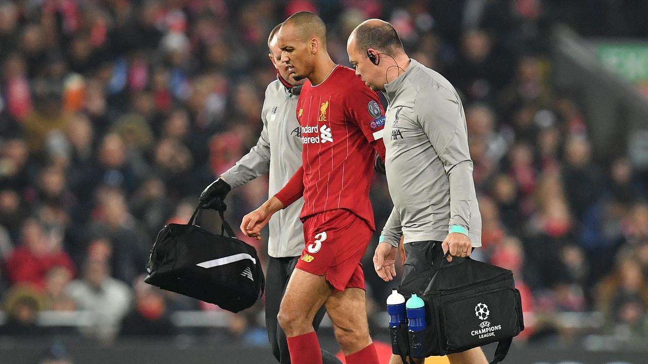 Not so Fab: Liverpool leader Fabinho is injured.