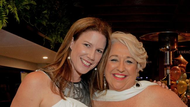 Kerrie Lanyon and Jen Swenson at The Ark black tie charity ball at Parkwood Village. Picture: Regina King