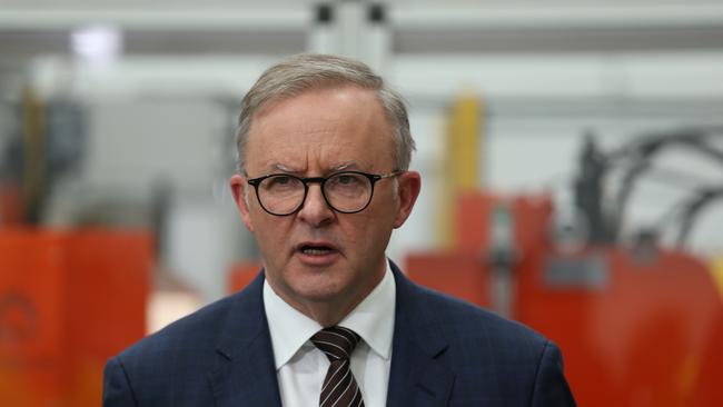 Prime Minister, Anthony Albanese at ABC Refinery, Pallion precious metals in Marrickville in Sydney on Friday. Britta Campion / The Australian