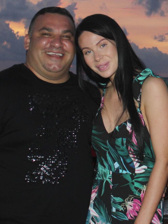 Michael Ibrahim and his wife Caitlin Hall on a tropical holiday.