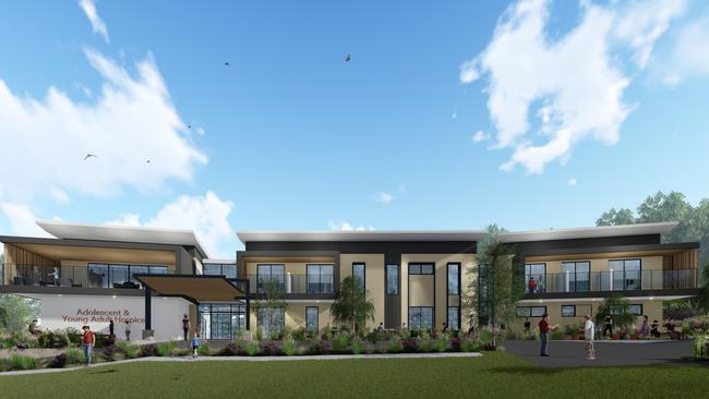 An artist's impression of the facade of the Adolescent and Young Adult Hospice. Picture: NSW Government