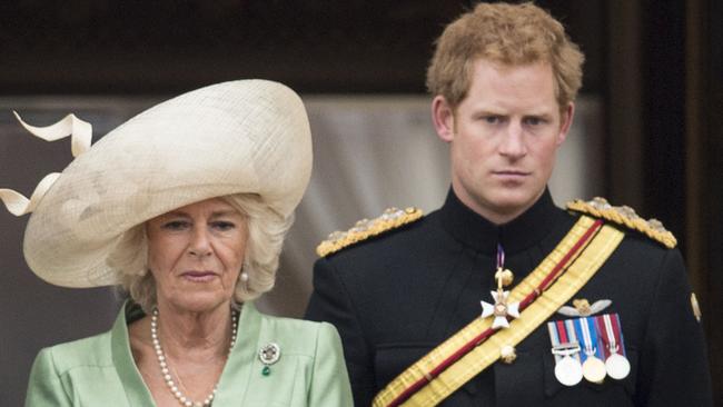 Harry didn’t hold back about Camilla. Picture: Mark Cuthbert/UK Press via Getty Images