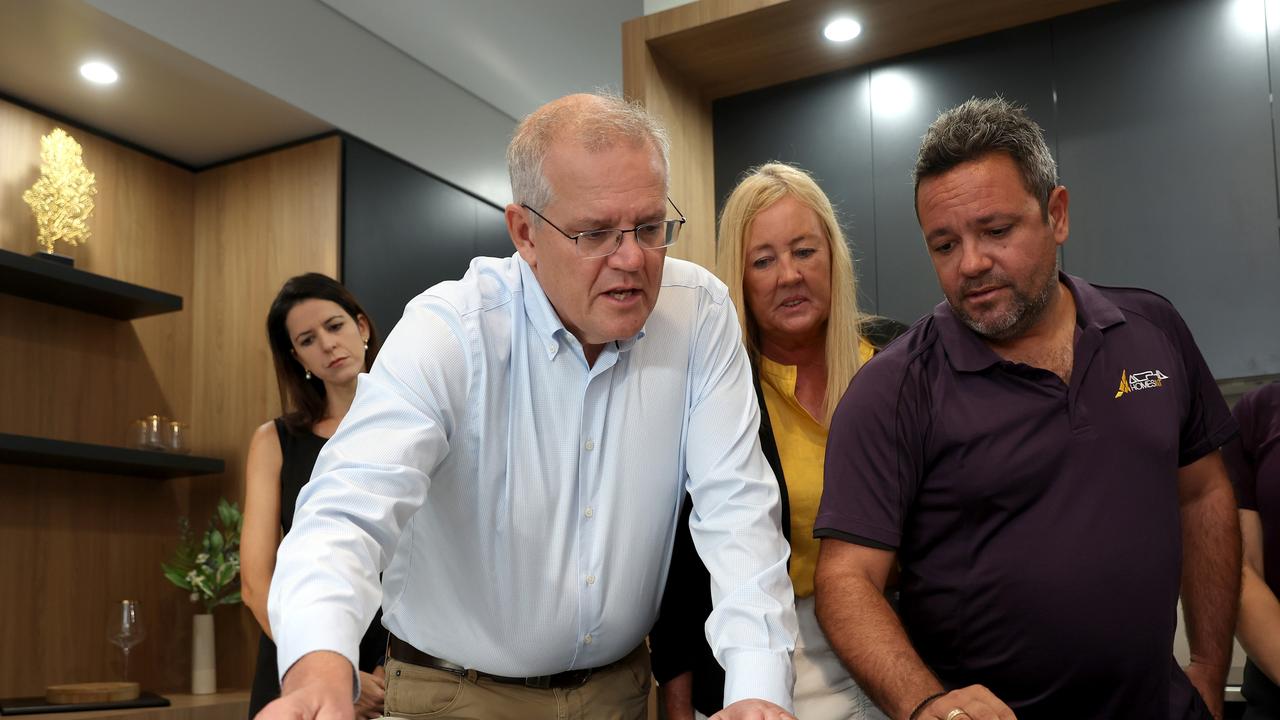 Scott Morrison visited a Darwin display home on Tuesday morning to talk more about the scheme. Picture: Asanka Ratnayake/Getty Images