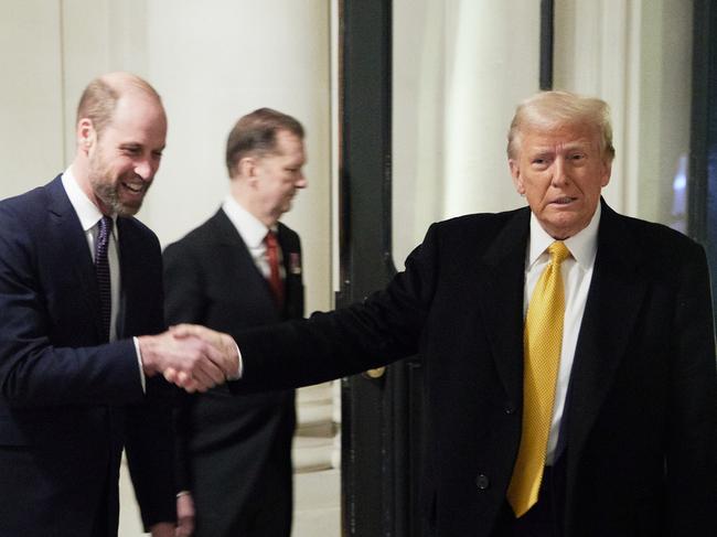 President-Elect Donald Trump meets with Prince William at the Embassy of the United Kingdom's Residence in Paris. Picture: Images