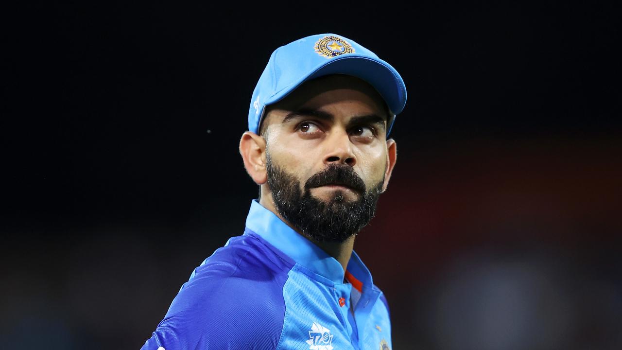 A frustrated Virat Kohli watched on as the Indian bowling attack failed to mount any pressure, and not taking a singled wicket off England. Picture: Getty Images.