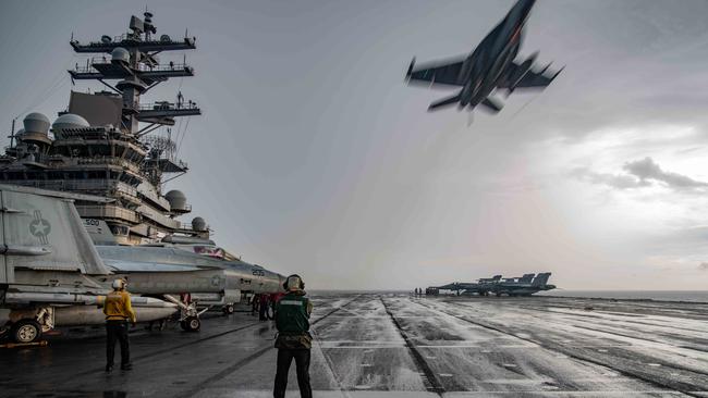 The American aircraft carrier USS Ronald Reagan in the South China Sea, where tensions are on the rise.