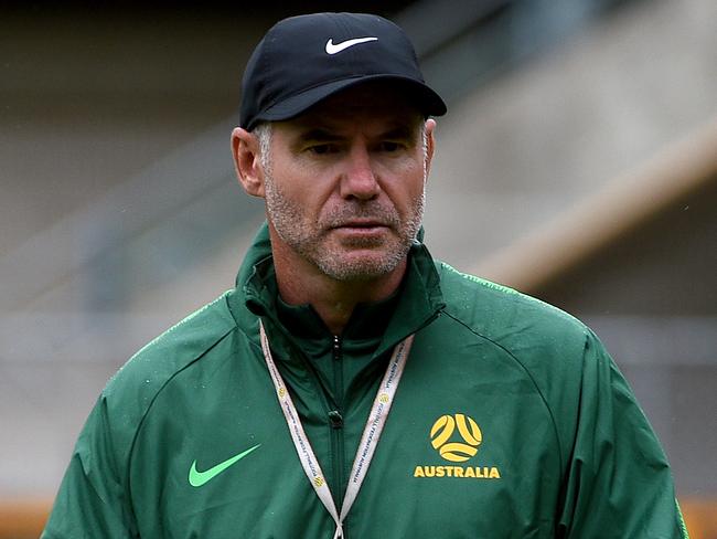 Matildas head coach Ante Milicic is seen during a training session in Sydney, Thursday, February 6, 2020. The Matildas will play Chinese Taipei in their first Olympic qualifying match on February 7. (AAP Image/Bianca De Marchi) NO ARCHIVING