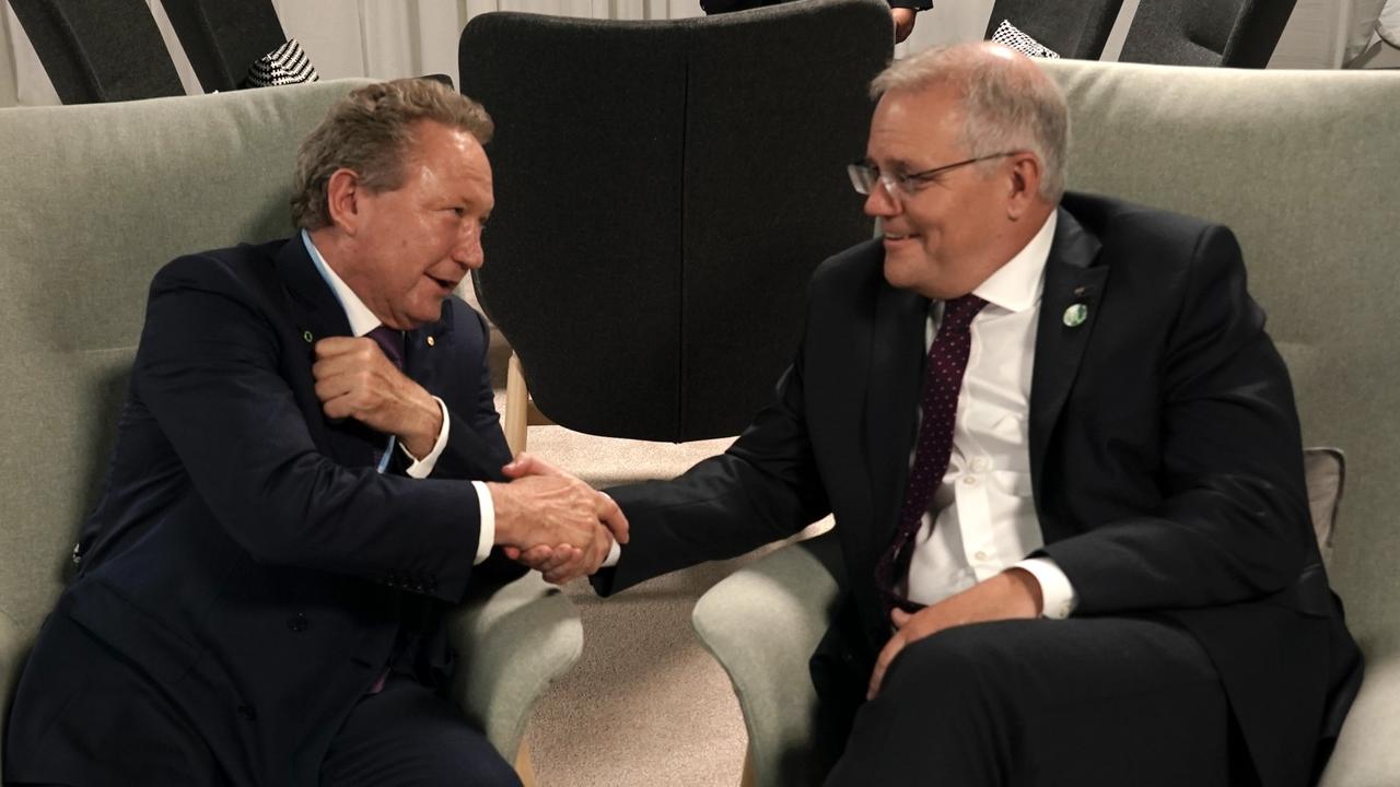 Prime Minister Scott Morrison attends the Coalition for Disaster Resilient Infrastructure launch at the COP 26 Climate summit in Glasgow. Picture: Adam Taylor