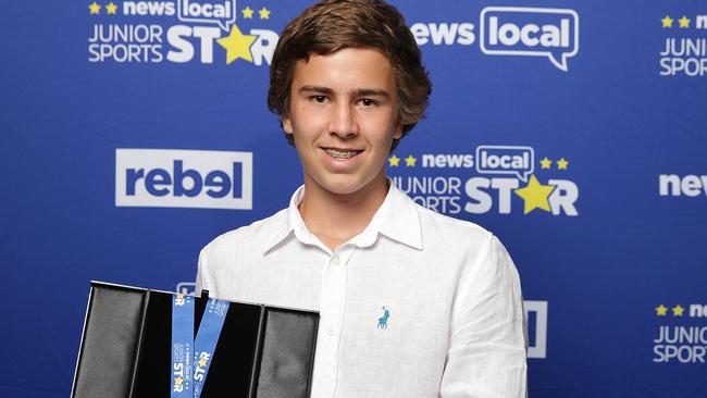 Xavier Slezak won the Southern Courier Young Sporting Spirit Award. Picture: Danny Aarons.